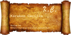 Kerekes Cecília névjegykártya